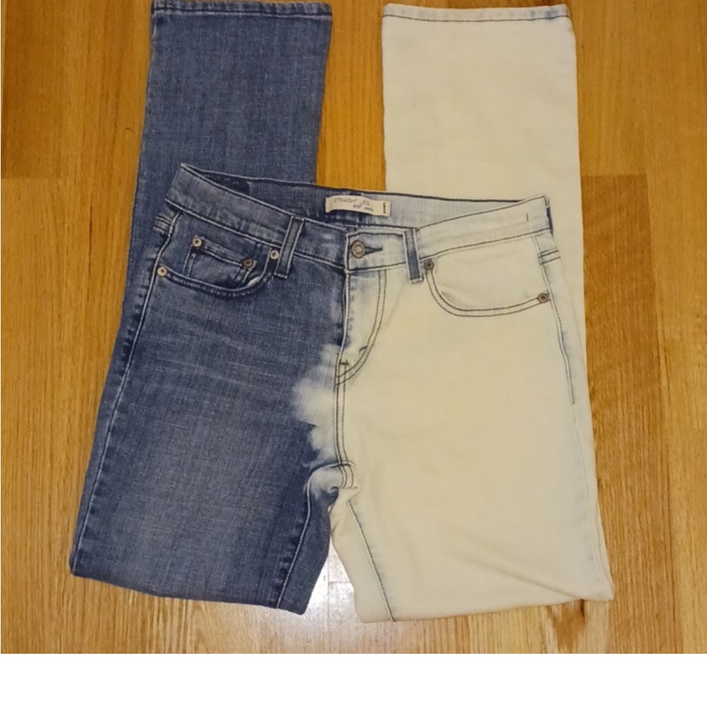 Levis 505 Straight Leg Bleached-Dyed Jeans Size 4m